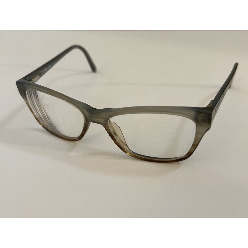 Anne Klein Eyeglasses Womens AK5020 320 52/16/135 07/14 Horn Rim Teal Frames
